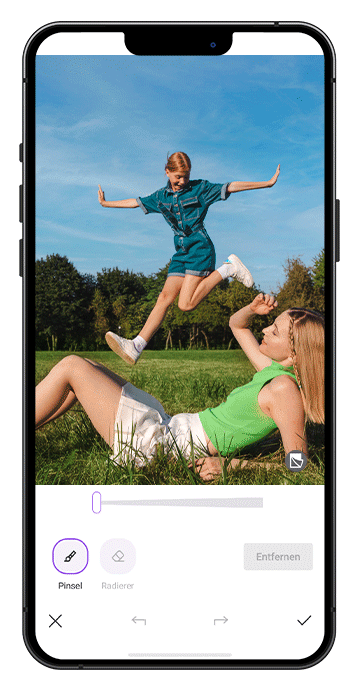 Vivid Glam - Personen entfernen mit der besten KI-App für Bild und Video